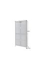 Contemporary glass cabinet "TOKYO" black metal and glass, gold handles – 180cm