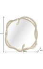Mirall amb formes abstractes en metall daurat 70 cm (Dupliqué)