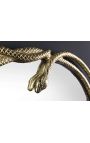 Peili, jossa on abstrakteja muotoja, kultaisesta metallista 70 cm (Dupliqué)