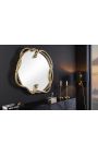 Miroir aux formes abstraites en métal doré 70 cm (Dupliqué)