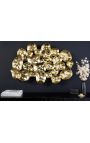 Grande decoração de parede abstrata em metal dourado 100 cm