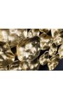 Gran decoració de paret abstracta en metall d'or 100 cm