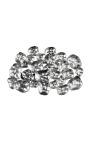 Grande astratto metallo parete decorazione argento 100 cm
