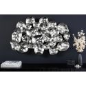 Decor de perete metal abstract mare argintiu 100 cm