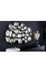 Grande astratto metallo parete decorazione argento 100 cm