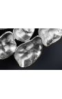 Grande astratto metallo parete decorazione argento 100 cm