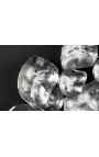 Grande astratto metallo parete decorazione argento 100 cm