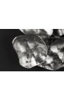 Grande astratto metallo parete decorazione argento 100 cm