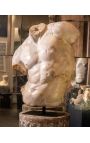 Large sculpture "Torso of Giant Apollo" on black metal support