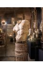 Large sculpture "Torso of Giant Apollo" on black metal support