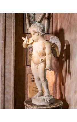 Grande sculpture de chérubin &quot;L&#039;amour&quot;
