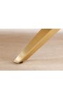 CALYPSO goud geborsteld stalen eettafel top keramisch marmer wit - 200 cm