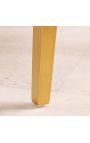 Paire de chaises de repas CALYPSO en velours beige structuré avec pieds dorés
