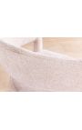 Paire de chaises de repas CALYPSO en velours beige structuré avec pieds dorés