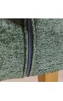 Paire de chaises de repas CALYPSO en velours vert structuré avec pieds dorés