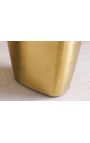 CALYPSO goud geborsteld stalen eettafel top keramisch marmer wit - 200 cm (Dupliqué)