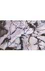 CALYPSO goud geborsteld stalen eettafel top keramisch marmer wit - 200 cm (Dupliqué)