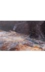 CALYPSO goud geborsteld stalen eettafel top keramisch marmer wit - 200 cm (Dupliqué)