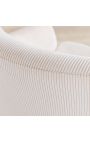 Paar THANAT söögitoolid beige ribbed samet kuldne jalad