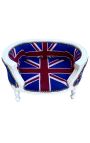 Sofa bed for dog or cat baroque English flag and beige wood