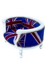 Sofa bed for dog or cat baroque English flag and beige wood