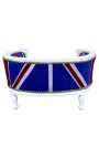 Sofa bed for dog or cat baroque English flag and beige wood