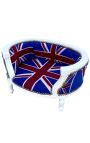 Sofa bed for dog or cat baroque English flag and beige wood