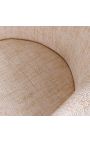 Paar THANAT söögitoolid beige ribbed samet kuldne jalad (Dupliqué) (Dupliqué)