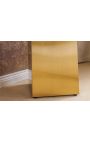 Console CALYPSO in acciaio spazzolato oro e top in ceramica marmo bianco look (Dupliqué)
