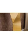 CALYPSO console in gold brushed steel and top ceramic marble white look (Dupliqué)