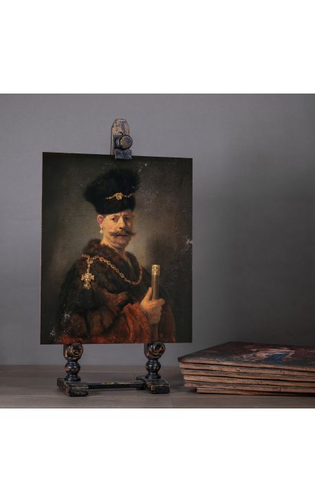 Portretbord "Een Poolse edelman" - Rembrandt - klein model