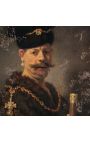 Portretbord "Een Poolse edelman" - Rembrandt - klein model