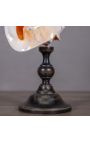 Ball with gray shells on wooden baluster (Dupliqué)