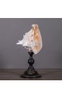 Ball with gray shells on wooden baluster (Dupliqué)