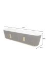 4-door GABBY mango sideboard with white marble top - 180 cm (Dupliqué)