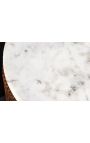 4-door GABBY mango sideboard with white marble top - 180 cm (Dupliqué)
