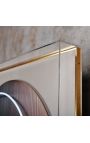Hedendaagse schilderij "Troon" met plexiglas en neonbox