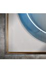 Hedendaagse schilderij "Troon" met plexiglas en neonbox