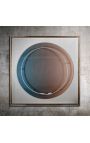 Hedendaagse schilderij "Troon" met plexiglas en neonbox
