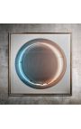 Hedendaagse schilderij "Troon" met plexiglas en neonbox