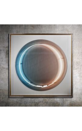 Moderne maleri "Tron" med plexiglass og neonboks
