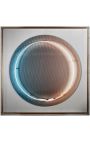 Hedendaagse schilderij "Troon" met plexiglas en neonbox