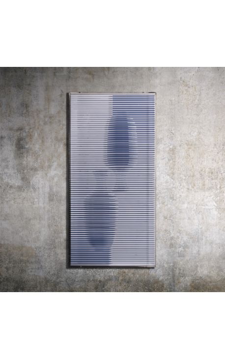 Současné 3D malby "Zpráva v lahvi - verze 1" s plexiglasovou skříňkou