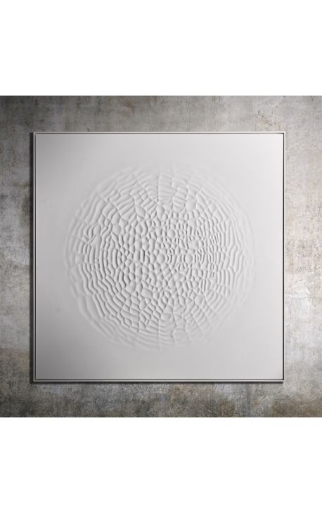 Contemporary square painting "Vortex White"