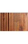 Spisebord 140 cm GABBY rund mango og hvid marmor