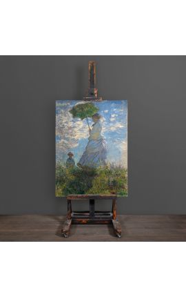 Chevalet de peintre en bois noir patiné