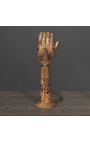 Set of 2 hands articulated on blackened wooden base (Dupliqué)