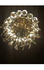 Grande lustre de bronze e vidro com 16 braços - 14