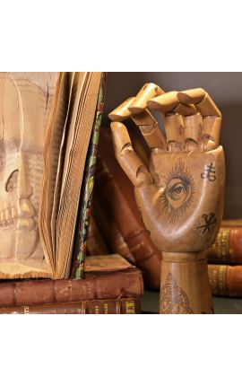 Articulado brazo tatuado de madera – estilo totem &quot;Sacred Soul&quot; (Dupliqué)