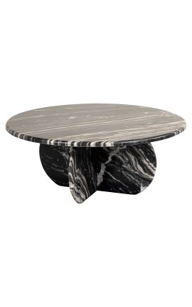 SHERLOCK round coffee table in white marble - Ø 90 cm (Dupliqué)
